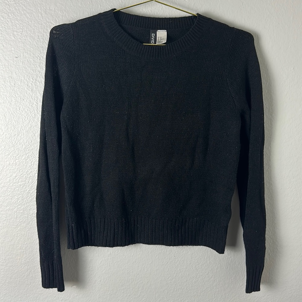 H&M Black Knit Long Sleeve Sweater